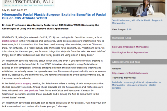plastic surgeon, plastic surgery, skin care products, non-surgical facial rejuvenation, Dr. Jess Prischmann