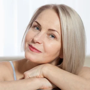 Mature woman with youthful face
